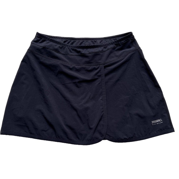 Running Room Skort Fit Wear Skirt With. Under Shorts Size XL Black Wrap - Picture 1 of 5